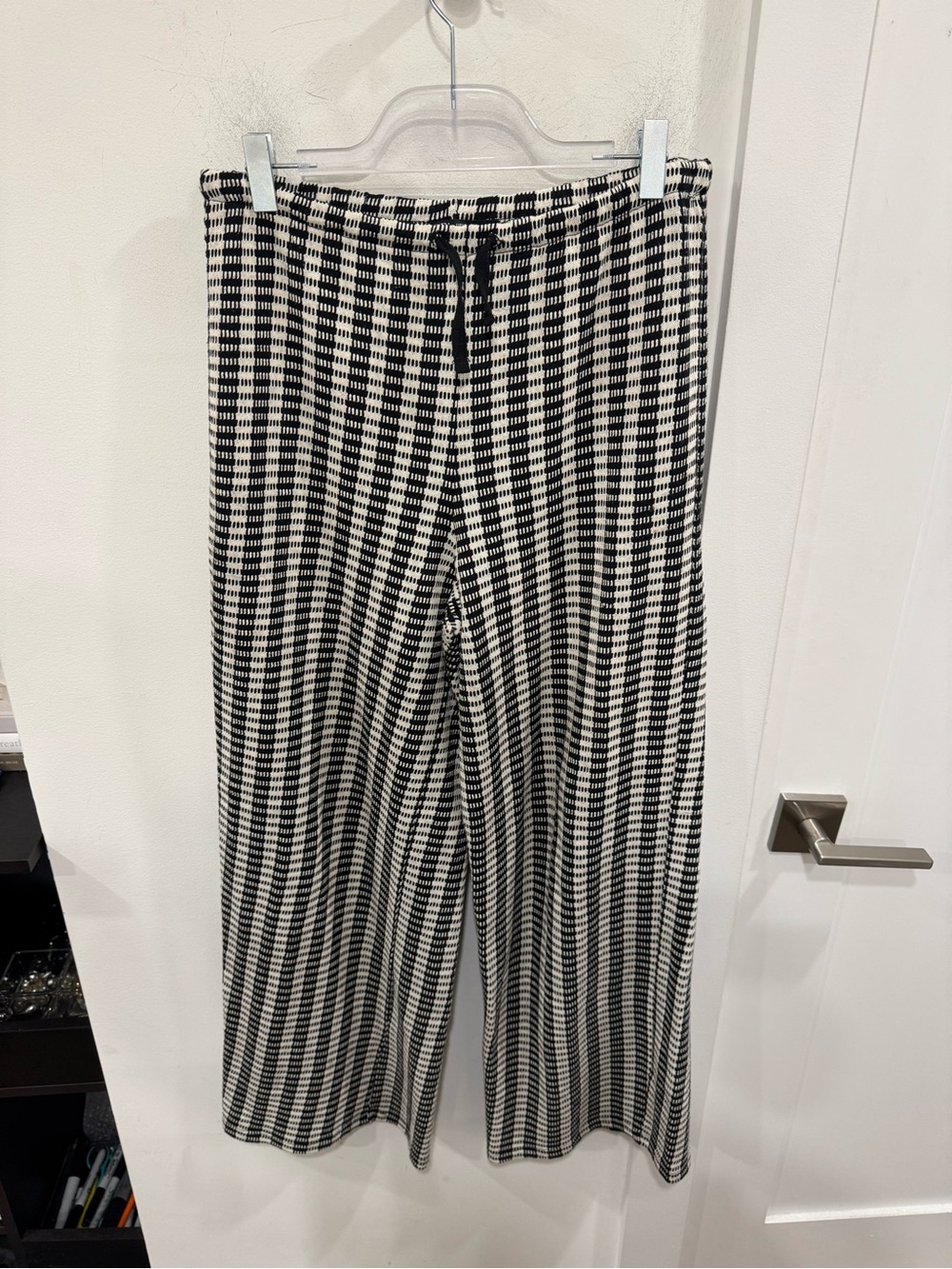 Zara Black & White Checkered Lounge Pants